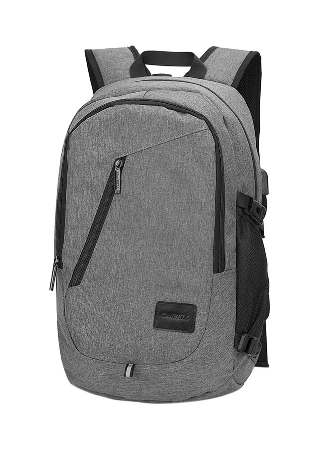 كول بيل حقيبة ظهر للابتوب مزوّدة بمنفذ USB للشحن مقاس 15.6 بوصة رمادي - Image 1