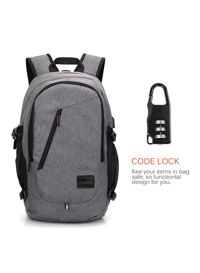 كول بيل حقيبة ظهر للابتوب مزوّدة بمنفذ USB للشحن مقاس 15.6 بوصة رمادي - Image 5