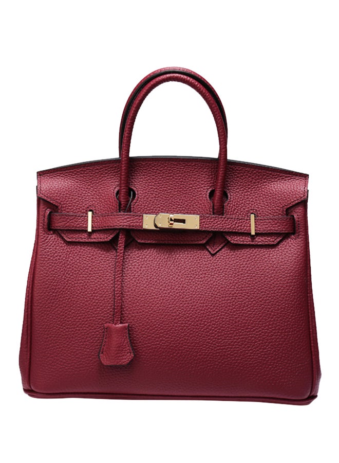 Generic Classic Leather Hand Bag Wine Red 