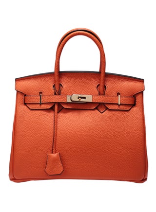 Snake Pattern Leather Handbag Orange - v1548075382/N20408278A_1