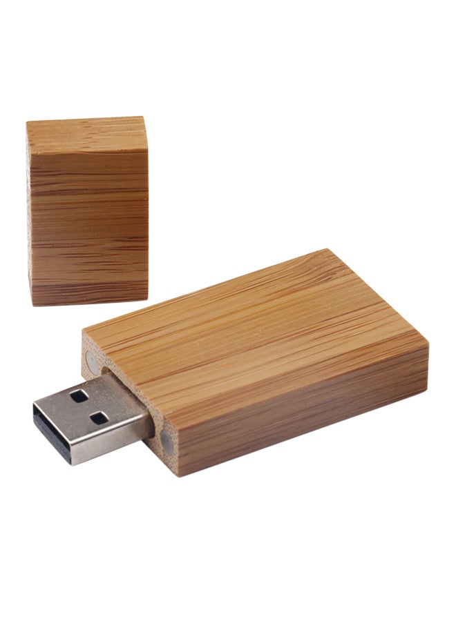 محرك أقراص محمول USB 2.0 بتصميم خشبي 4 GB - Image 1