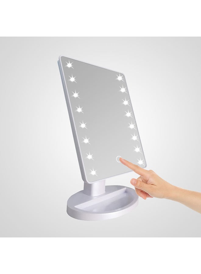 مرآة لوضع المكياج مزودة ب16 مصباح LED تعمل باللمس أبيض - Image 2