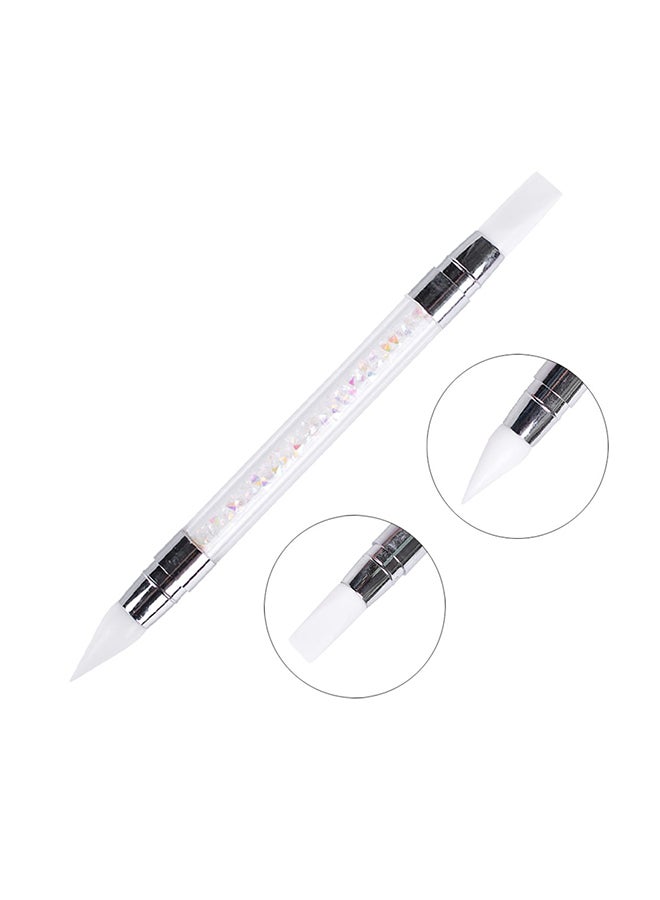 قلم لفن تزيين الأظافر شفاف/فضي - Image 2