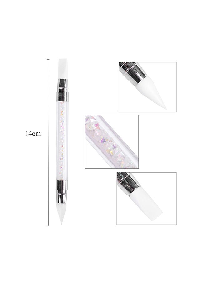قلم لفن تزيين الأظافر شفاف/فضي - Image 3