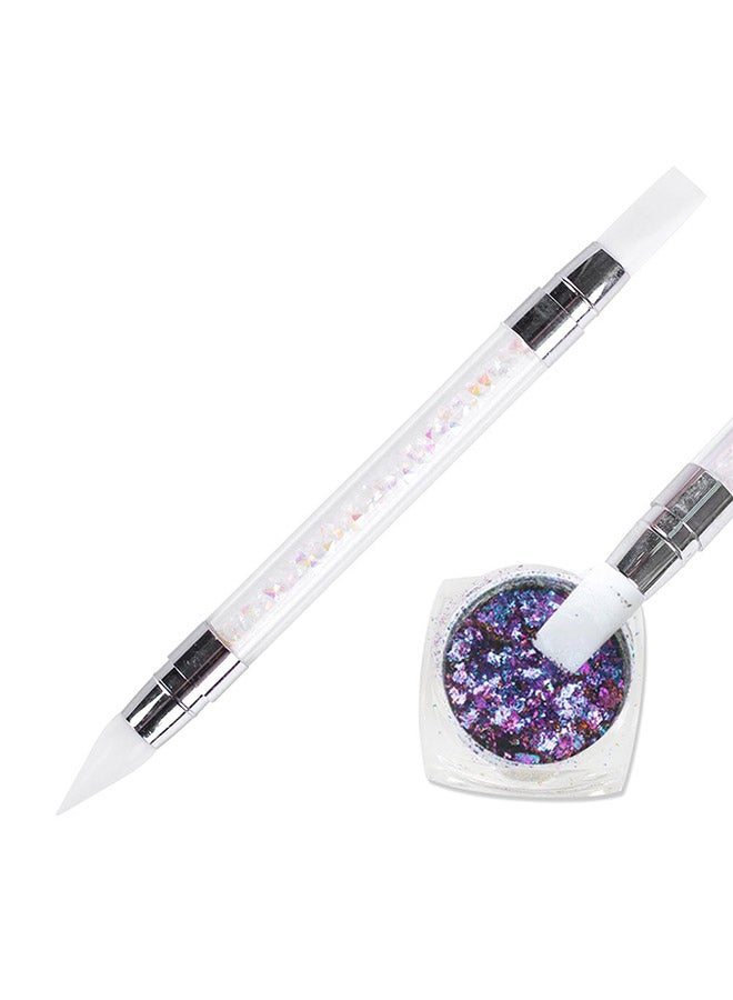 قلم لفن تزيين الأظافر شفاف/فضي - Image 4