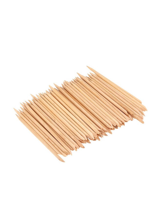 100-Piece Nail Wooden Stick Set Beige  - Image 1