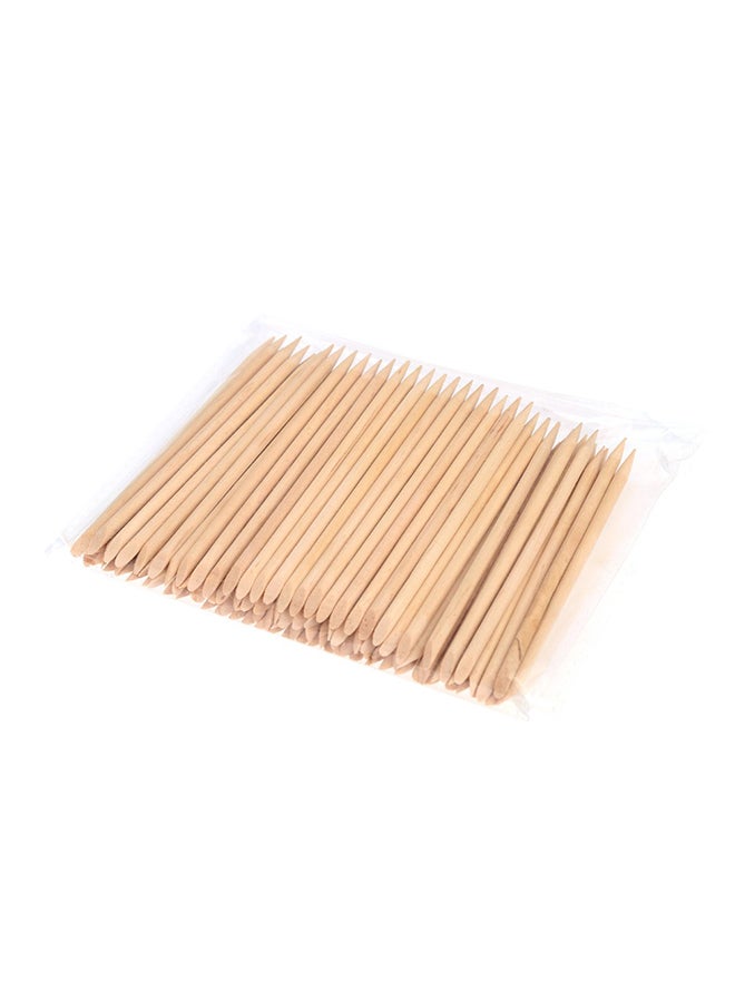 100-Piece Nail Wooden Stick Set Beige  - Image 3