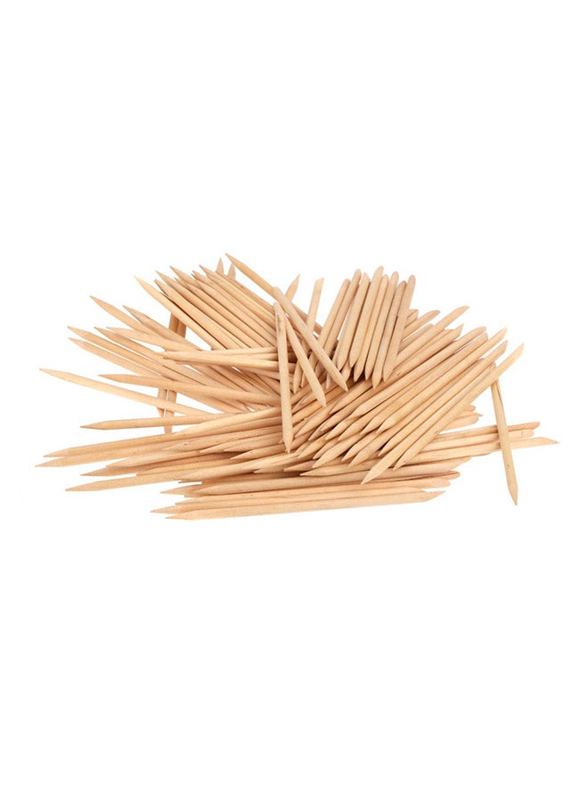 100-Piece Nail Wooden Stick Set Beige  - Image 4