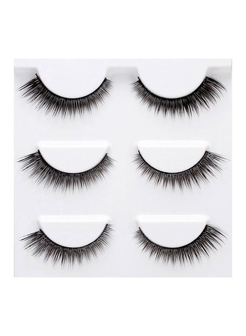 Pair Of 3 8D Reusable False Eyelashes Black