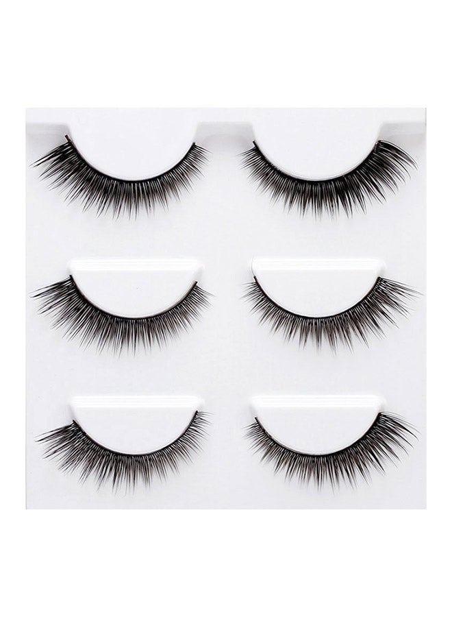 Generic - Pair Of 3 8D Reusable False Eyelashes Black - Image 1