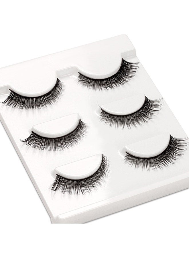 Generic - Pair Of 3 8D Reusable False Eyelashes Black - Image 1