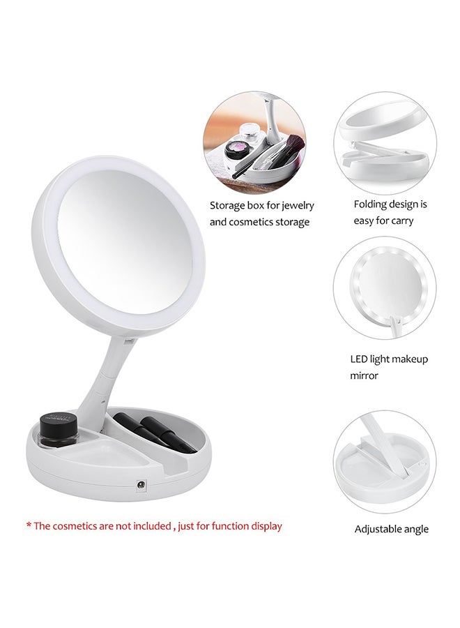 LED Tri-Fold Magnifying Mirror White - Image 4
