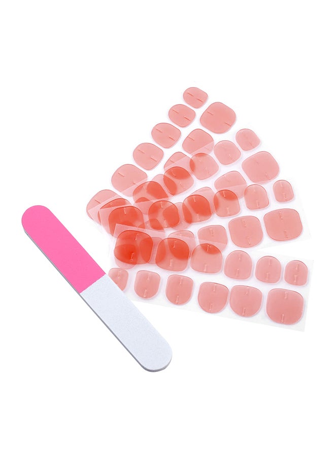 2-Sheet Double-Sided Transparent Nail Glue Sticker Set Multicolour - Image 1