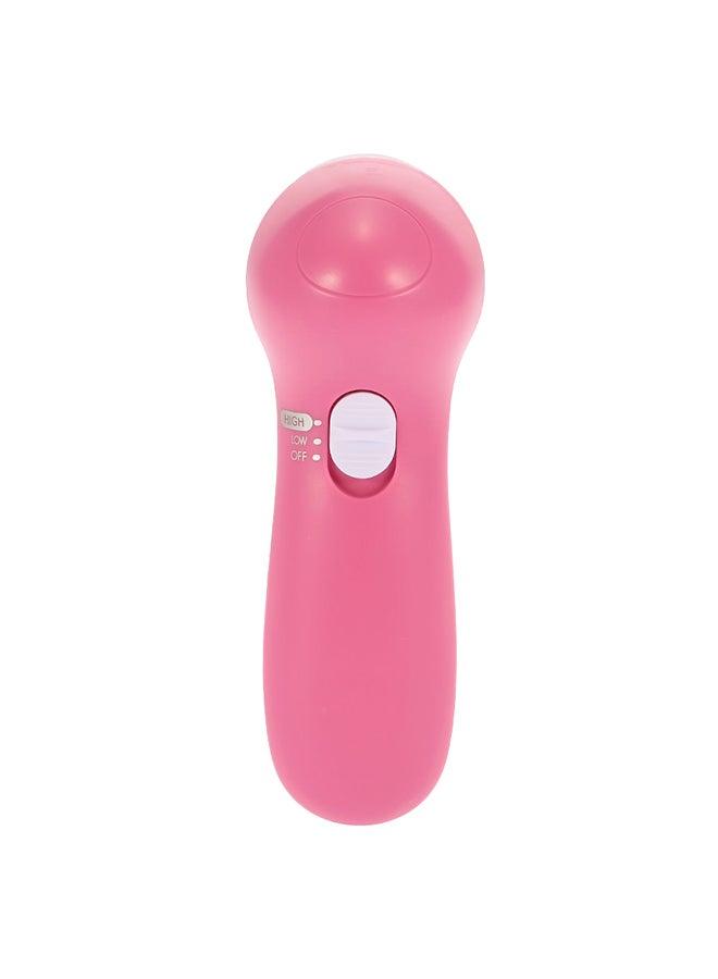 جهاز تدليك كهربائي 5 في 1 لتنظيف الوجه وردي/أبيض - Image 3