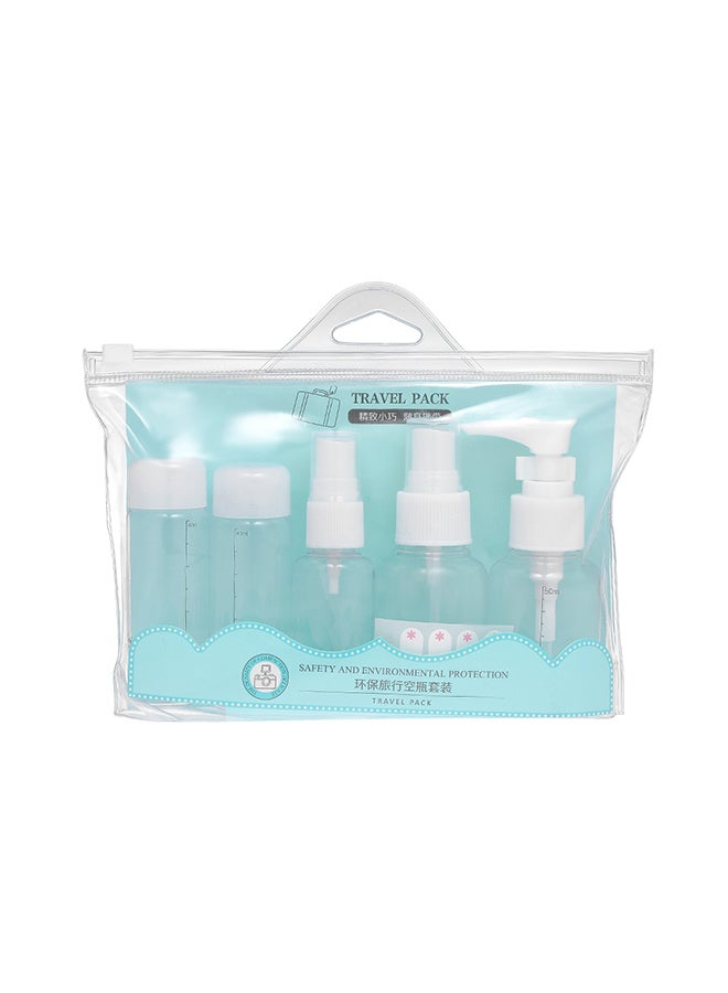 طقم زجاجات بخاخ من 5 قطع شفاف/ أبيض - Image 3