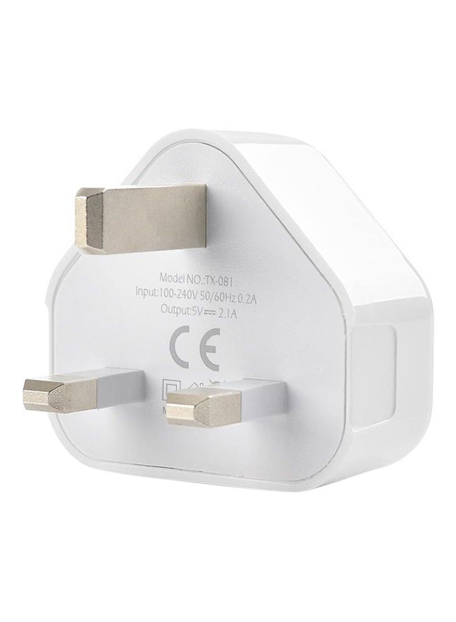 USB Charger Adapter White - Image 1