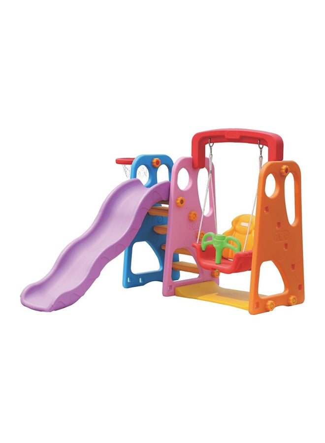RBWTOY 3-In-1 Swing And Slide Basketball Play Set - Image 1