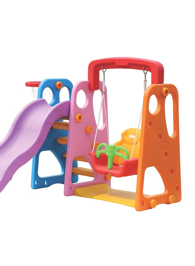RBWTOY 3-In-1 Swing And Slide Basketball Play Set - Image 2