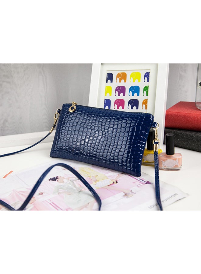 Generic - Crocodile Pattern Summer Crossbody Bag Dark Blue - Image 1