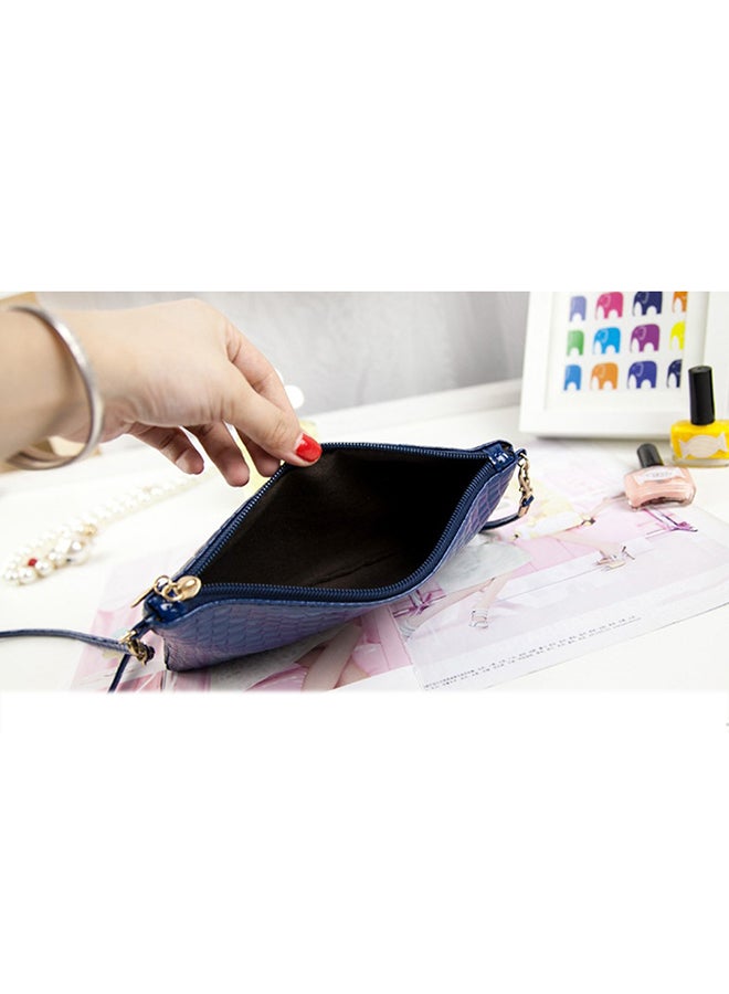 Generic - Crocodile Pattern Summer Crossbody Bag Dark Blue - Image 1