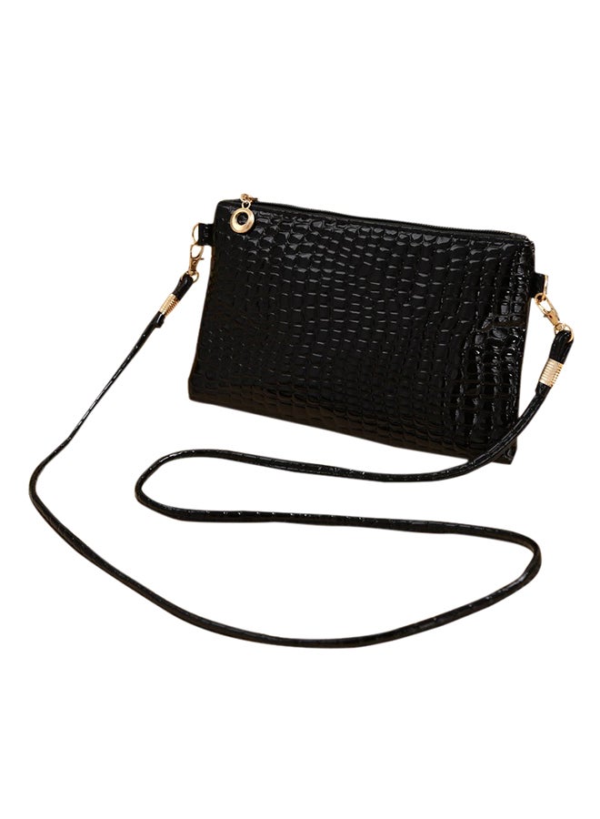 Generic - Crocodile Pattern Summer Crossbody Bag Black - Image 1