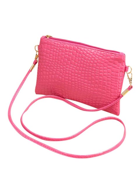 Crocodile Pattern Summer Crossbody Bag Rose