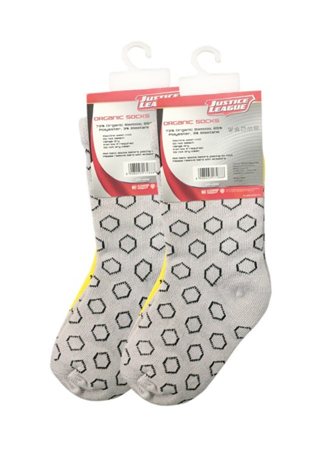 باتمان طقم جوارب مطبوعة مكون من قطعتين أصفر/رمادي - Image 2