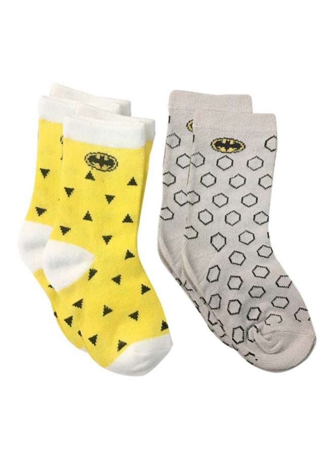 باتمان طقم جوارب مطبوعة مكون من قطعتين أصفر/رمادي - Image 3