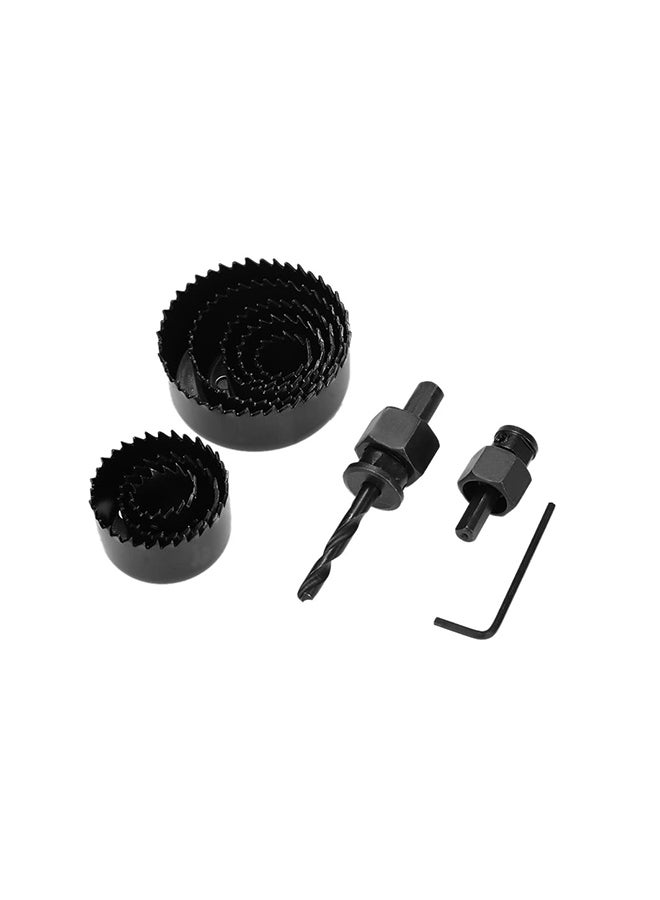 11-Piece Steel Holesaw Set Black - Image 3