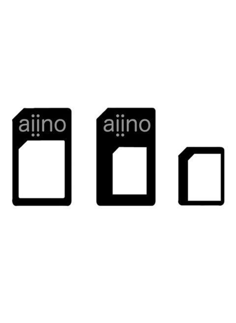Nano And Micro Sim Adapters Kit Black