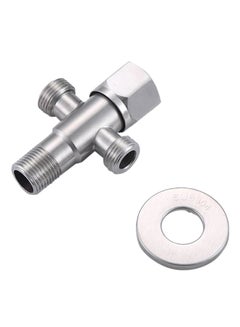 bossini Forged Angle Valve With Screw Plate Silver 0.5x0.5inch 