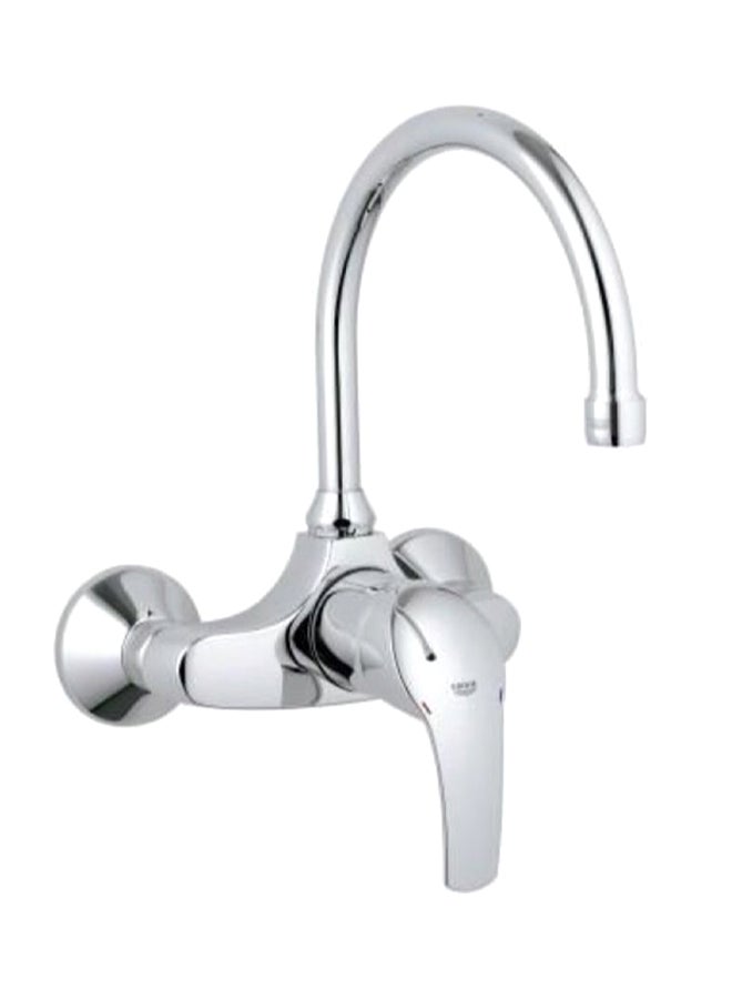 Steel Kitchen Sink Mixer Silver 24cm