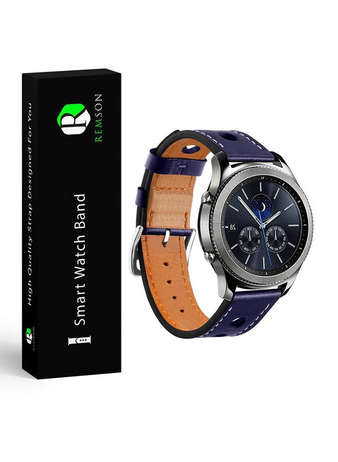 Remson Replacement Strap For Samsung Galaxy Gear S3 Navy Blue - Image 3