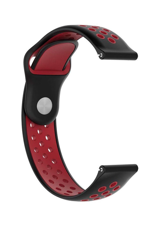 Remson Silicone Replacement Strap For Amazfit BIP Black/Red - Image 2