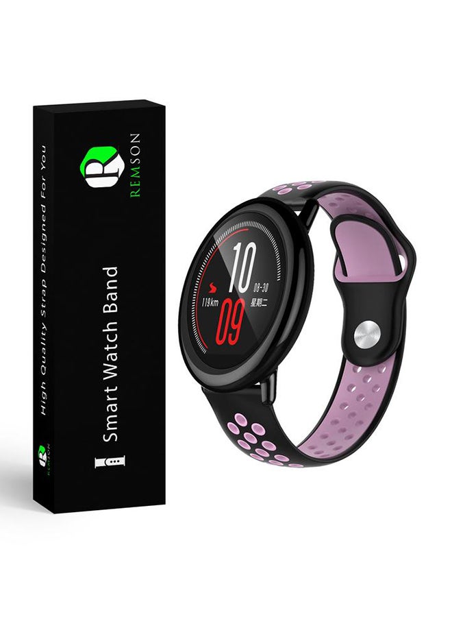Remson Replacement Strap For Amazfit Pace Black/Purple - Image 3