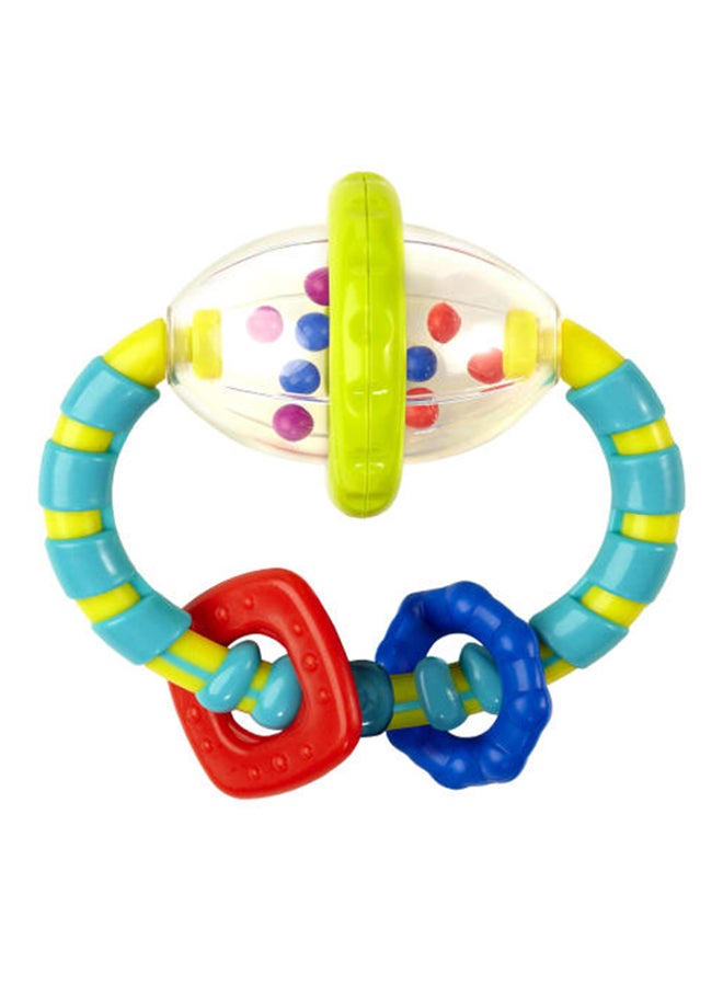 Bright Starts Grab and Spin Rattle Toy 5.08 x10.16 x12.7cm - Image 1