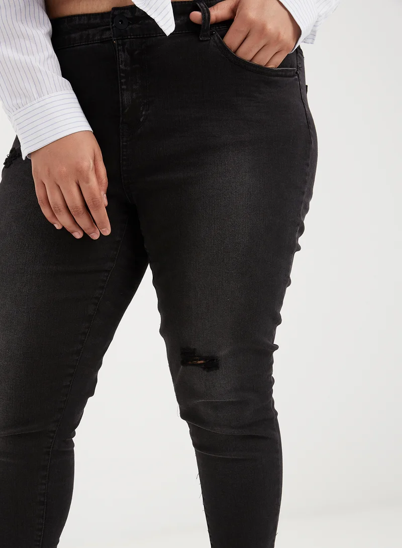 rue21 Distressed Jeans Black