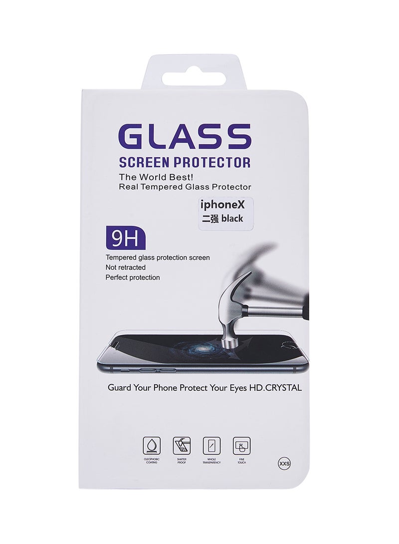 QLT Full Coverage Glass Screen Protector For iPhone XS Clear - Image 2