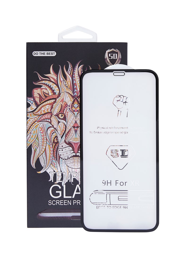 QLT 5D Full Screen Coverage Tempered Glass Screen Protector For iPhone XR Clear - Image 1