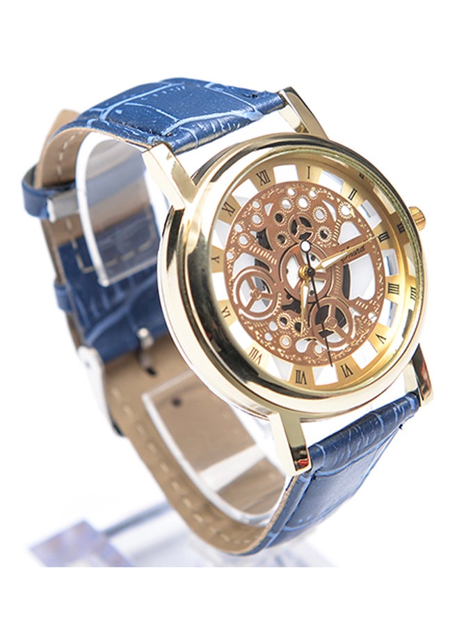 ساعة يد بعقارب وسوار من الجلد طراز NWATCH085 unisex - Image 4