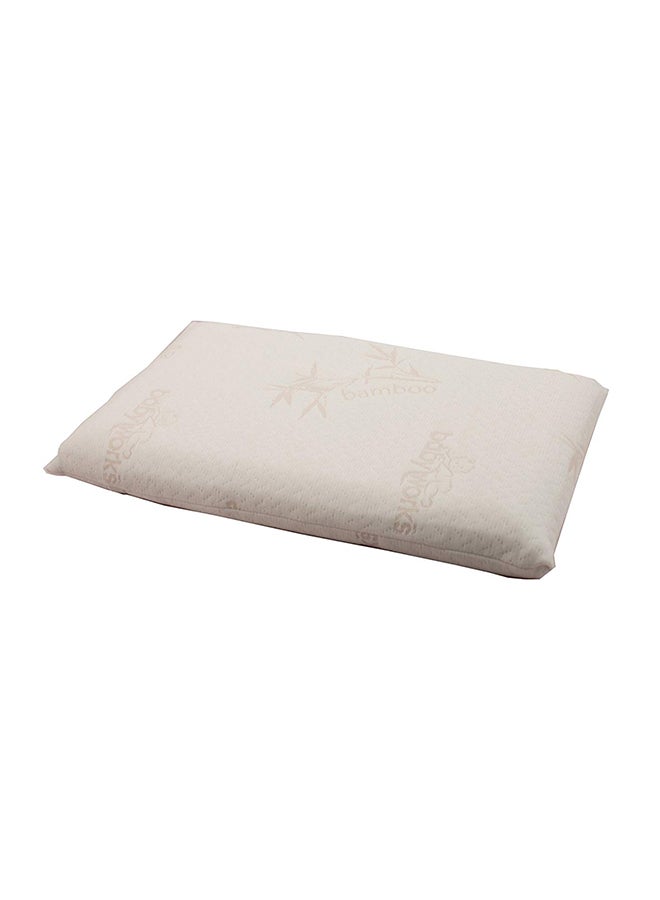baby works - Baby's 1st Pillow With Bamboo Pillowcase Removable - White - Image 1