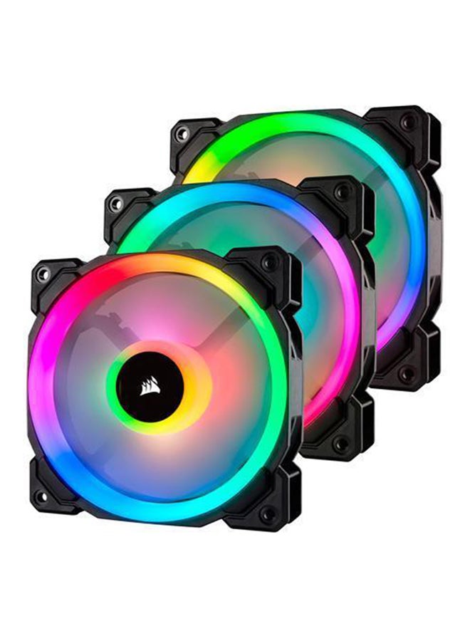CORSAIR Corsair LL Series LL120 RGB 120mm Dual Light Loop RGB LED PWM Fan 3 Fan Pack with Lighting Node Pro  - Image 1