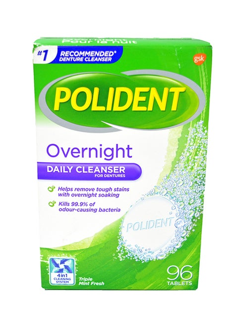 Overnight Daily Denture Cleanser Triple Mint Fresh White