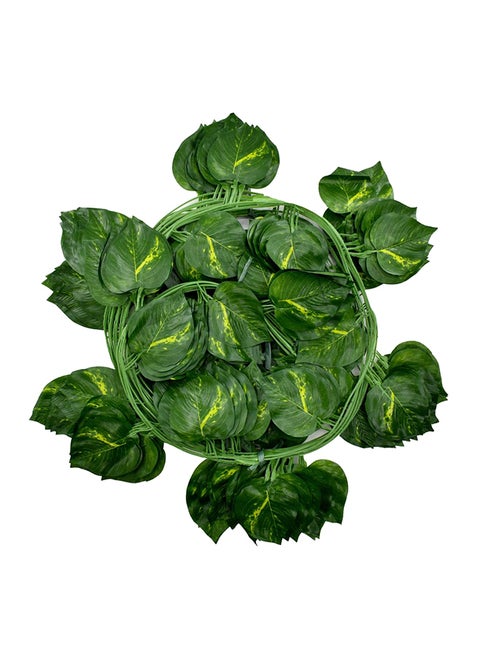 12-Piece Artificial Ivy Leaf Hanging Wall Décor Green 2.3meter