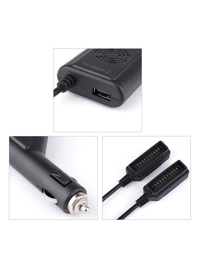 Generic - Remote Controller & Battery Charger Triple Output For DJI Mavic 2 Pro/Zoom Black - Image 1