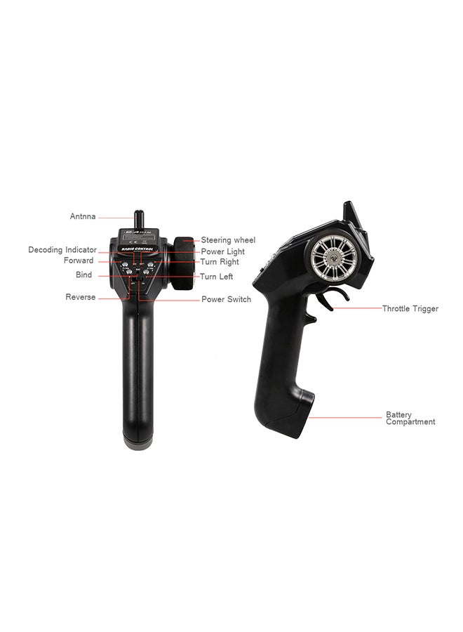 1/22 2.4G 30KM/h 4WD Remote Control High Speed Pickup RC Car 28x26x12cm - Image 5