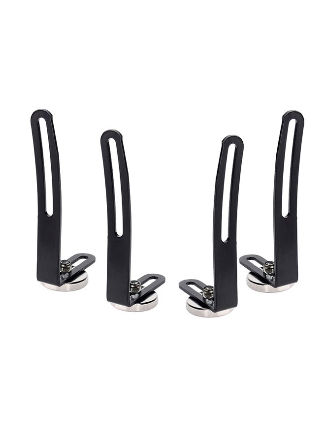 4-Piece Shell Body Mount Metal L-Bracket With Magnet For Traxxas Redcat Axial SCX10 90046 D90 1/10 RC Crawler Car 9x6x2cm  - Image 3