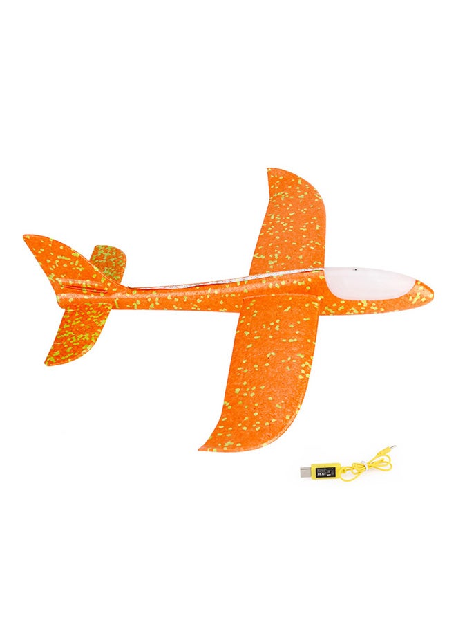 Hand Throwing Foam Airplane With Head and Body LED Lights Toy 48x16x6cm  - Image 1