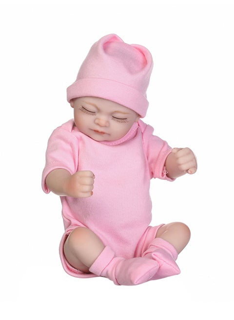 Reborn Baby Doll With Plush Toy With Pp Cotton Filling And Silicon Face 10inch