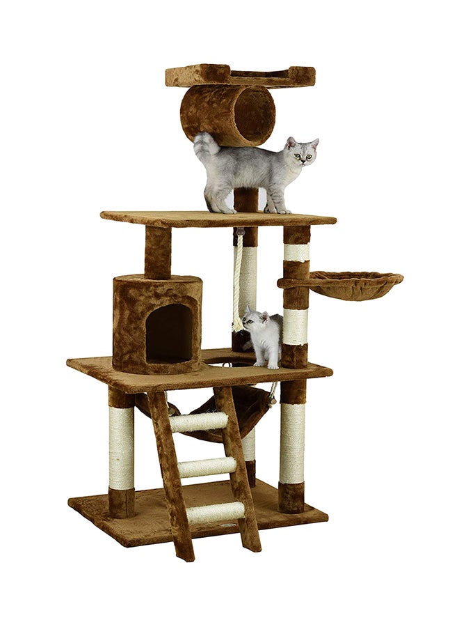 MOCHA Cat Tree Furniture With Condos Brown 68 x 48 x 157cm  - Image 1